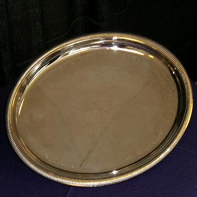Rental store for 12  ROUND SERVING TRAY SILVER in Spartanburg SC