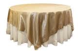 Rental store for 72 X72  OVLY TABLECLTH, GOLD LAME in Spartanburg SC
