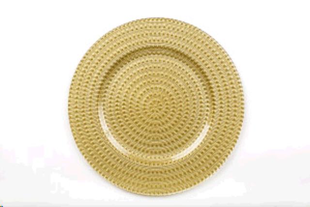 Rental store for CHARGER PLATE, GLASS GOLD ORO in Spartanburg SC