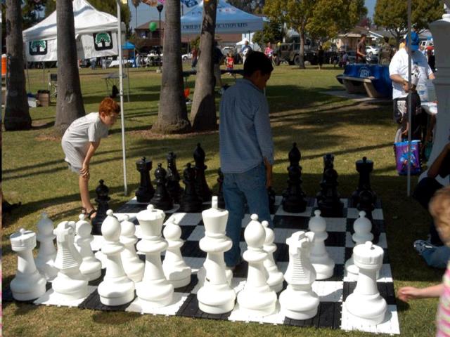 Rental store for GIANT CHESS SET W MAT, 25  PLASTIC in Spartanburg SC