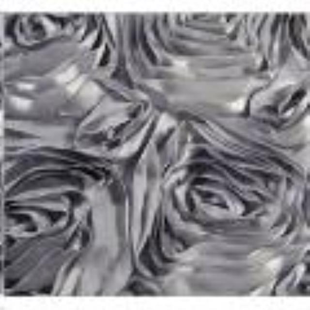Rental store for 36  TABLECLTH, ROSETTE TOPPER  SILVER in Spartanburg SC