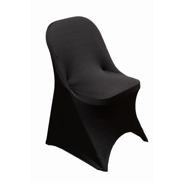 Rental store for SPANDEX FOLDING CHAIR COVER - BLACK in Spartanburg SC