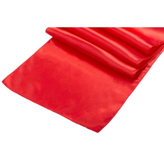 Rental store for TABLE RUNNER, RED 14 X108  SATIN in Spartanburg SC