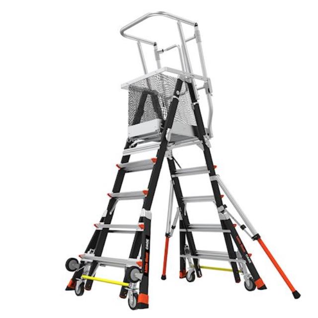 Rental store for LADDER 5 -9  ADJUSTABLE PLATFORM W CAGE in Spartanburg SC