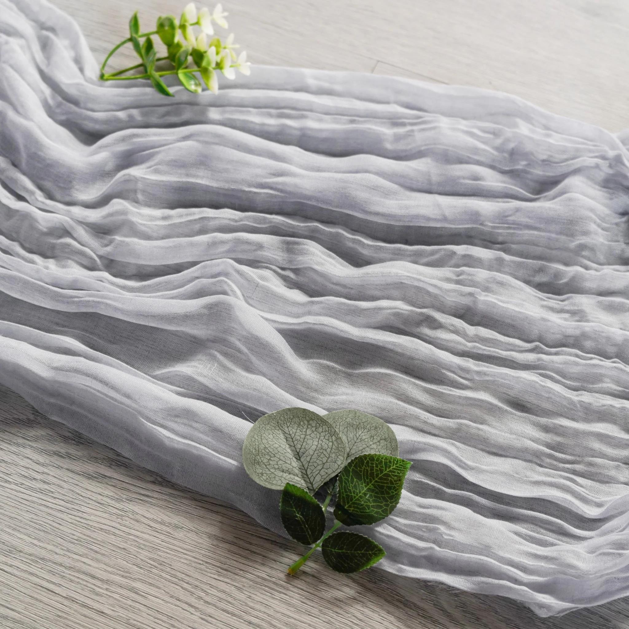 Rental store for TABLE RUNNER DUSTY BLUE CHEESECLOTH in Spartanburg SC